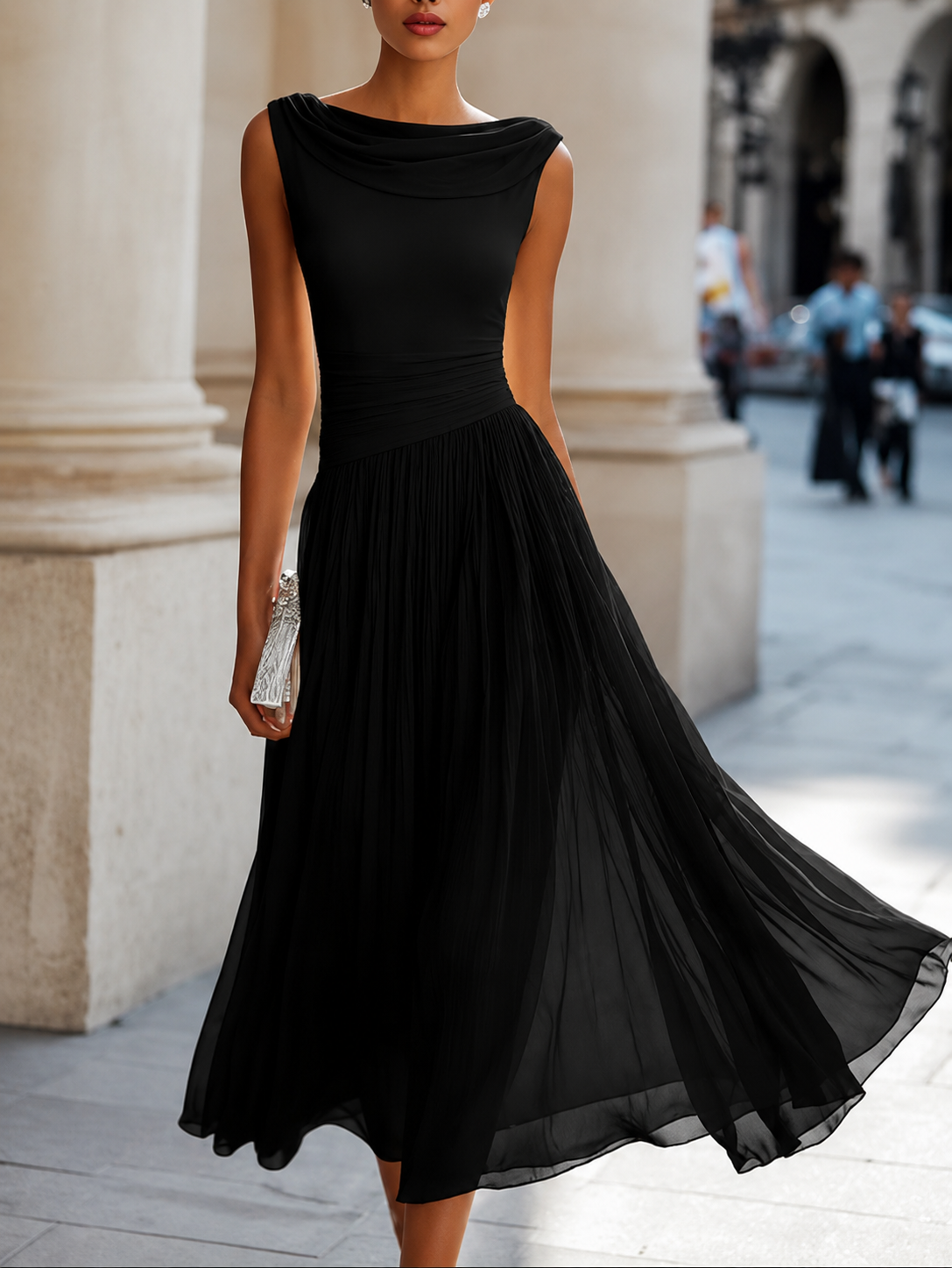 Ophelia - Pleated Midi Dress