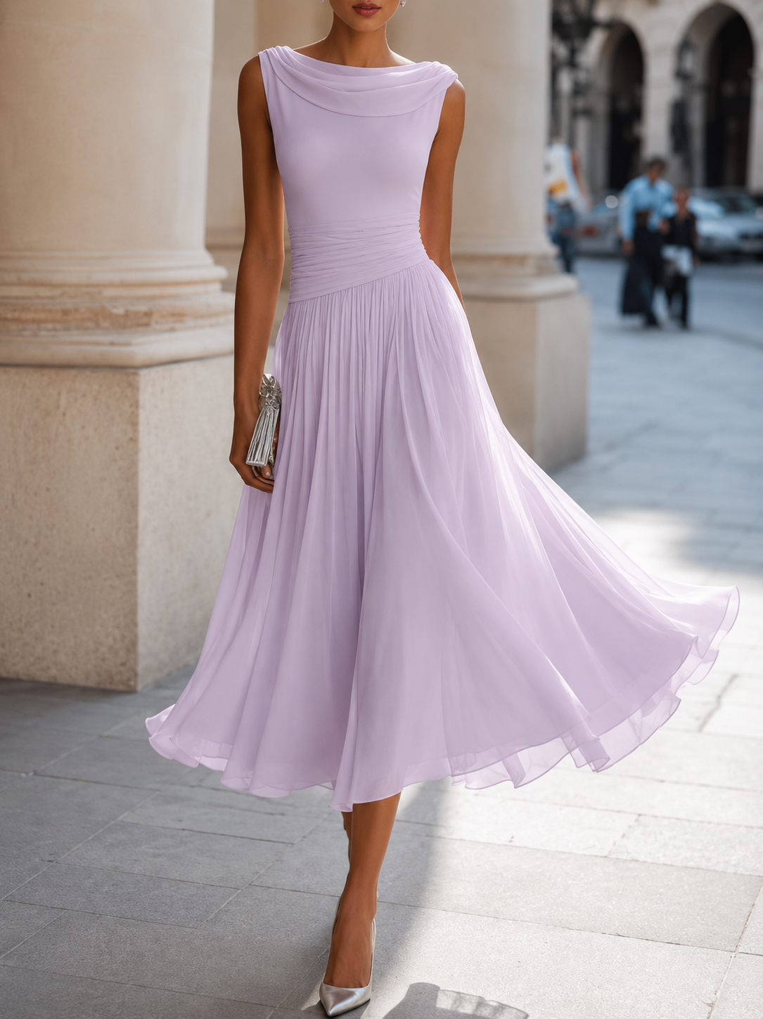 Ophelia - Pleated Midi Dress
