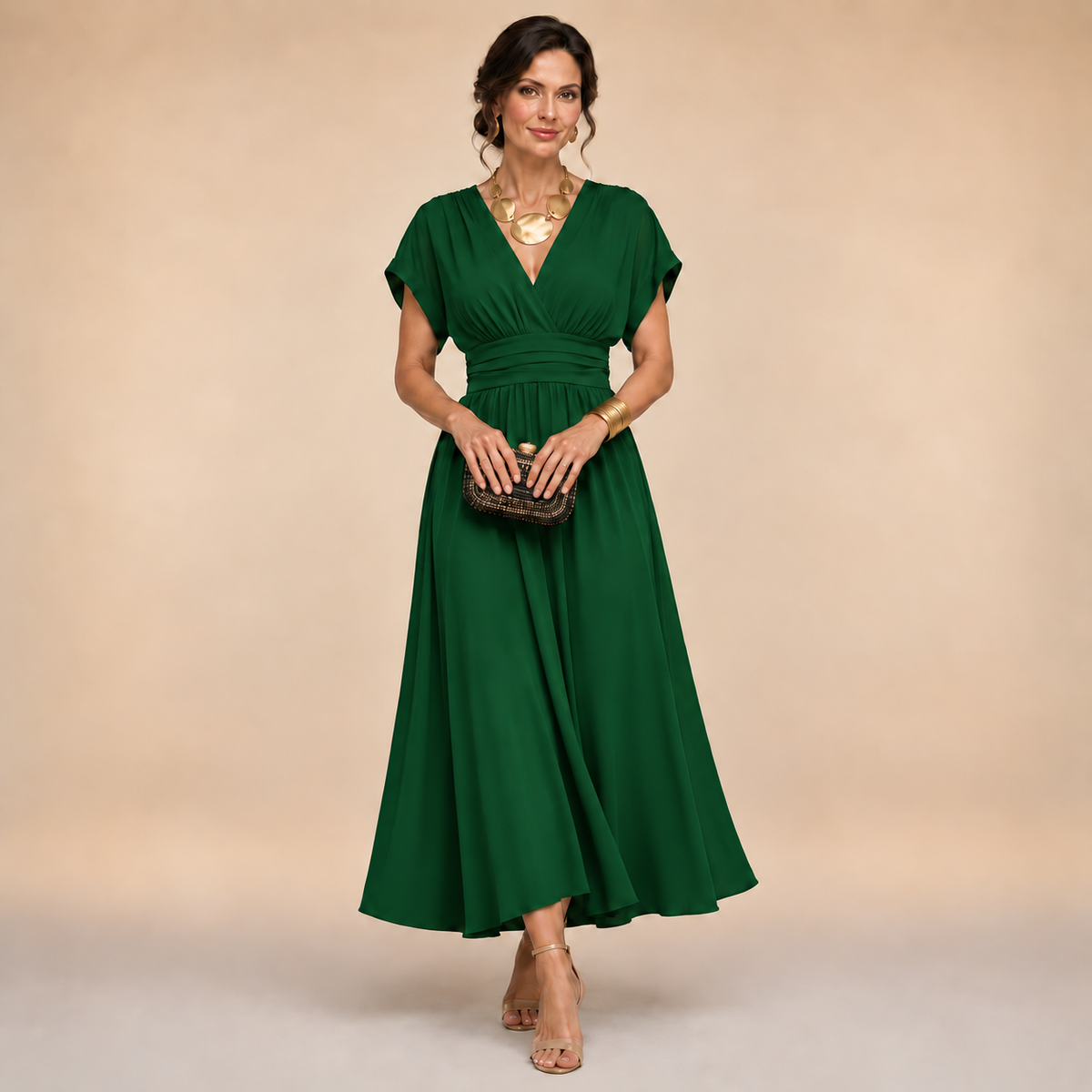 The Amelia Wrap Midi Dress