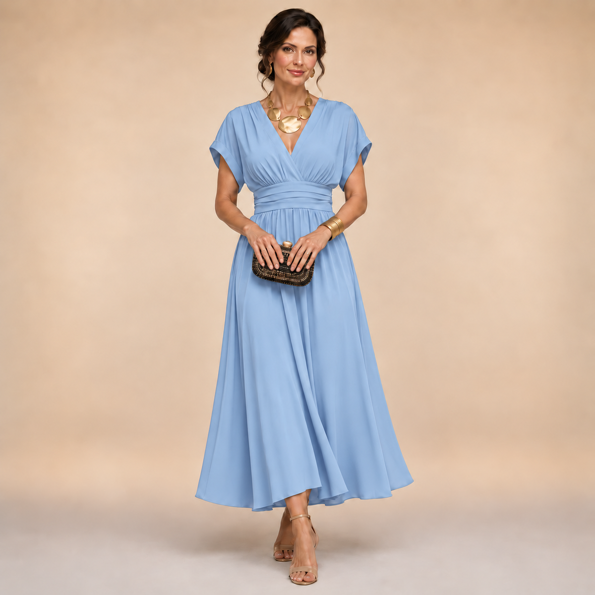 The Amelia Wrap Midi Dress
