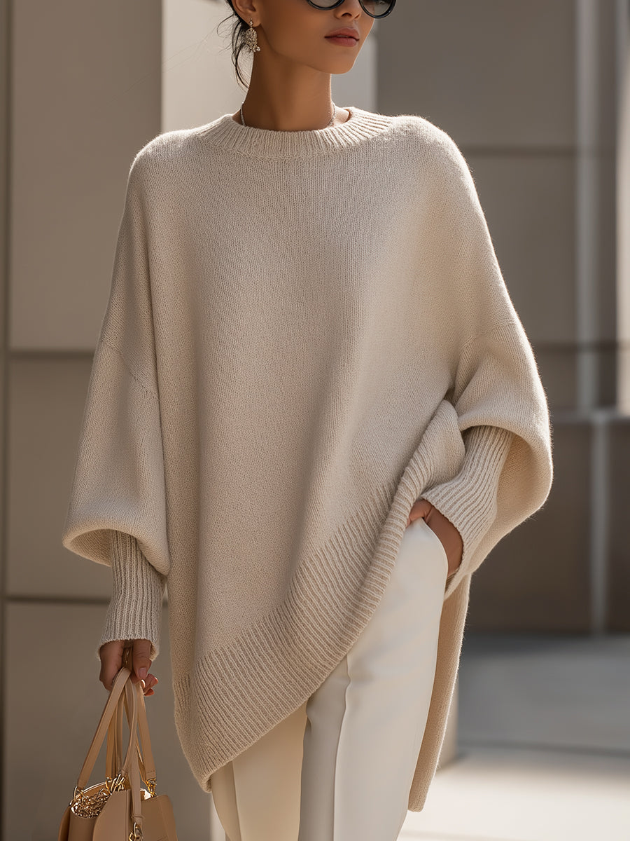 Isolde Oversized Drape Knit Sweater