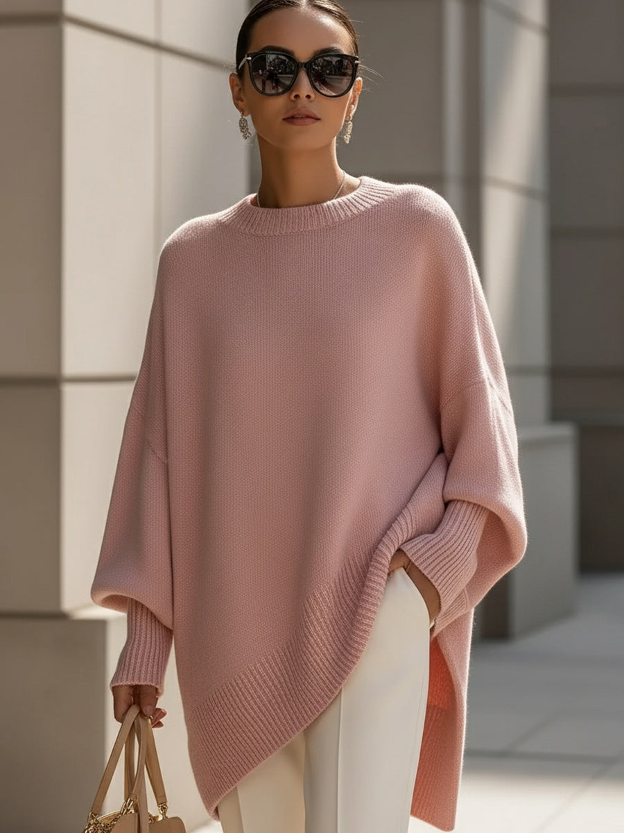 Isolde Oversized Drape Knit Sweater