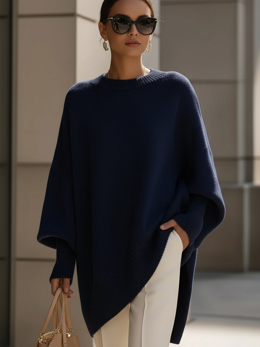 Isolde Oversized Drape Knit Sweater