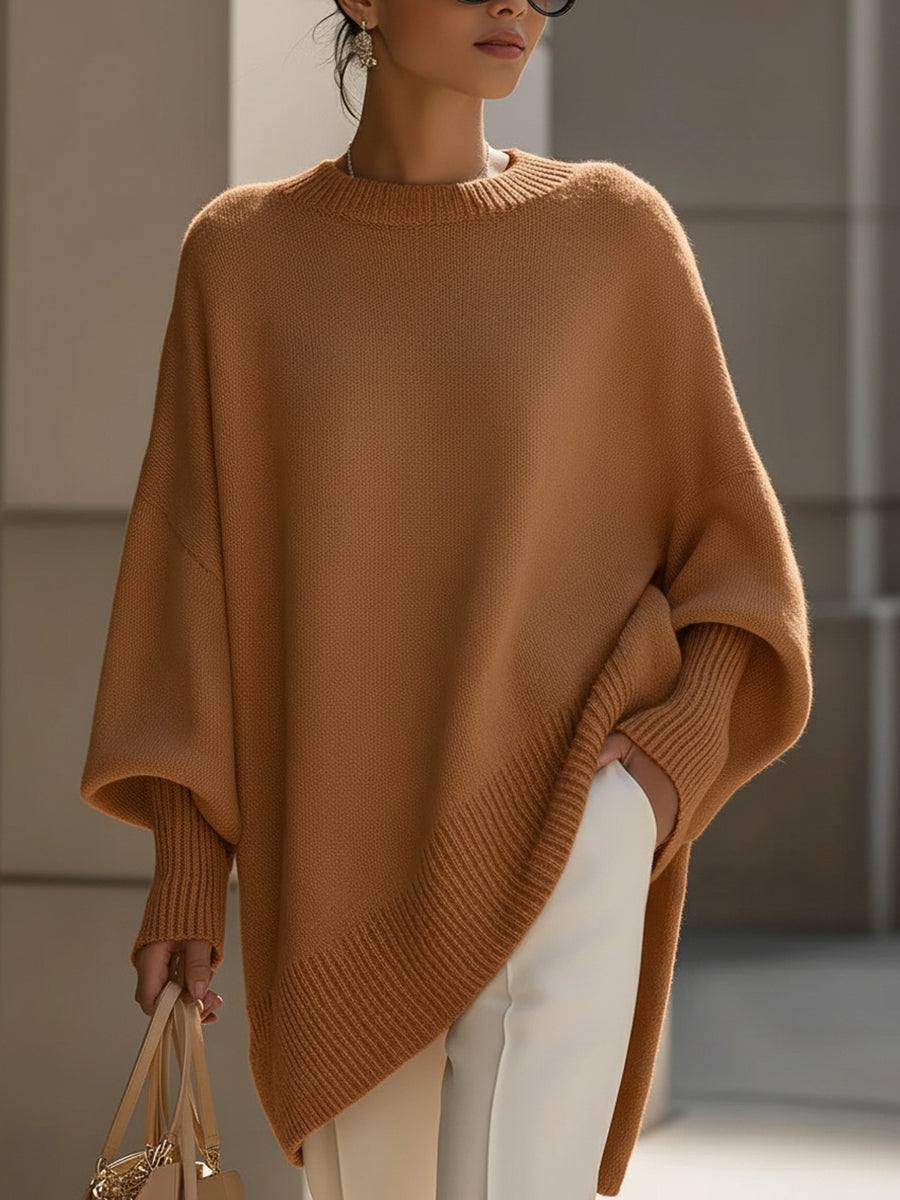 Isolde Oversized Drape Knit Sweater