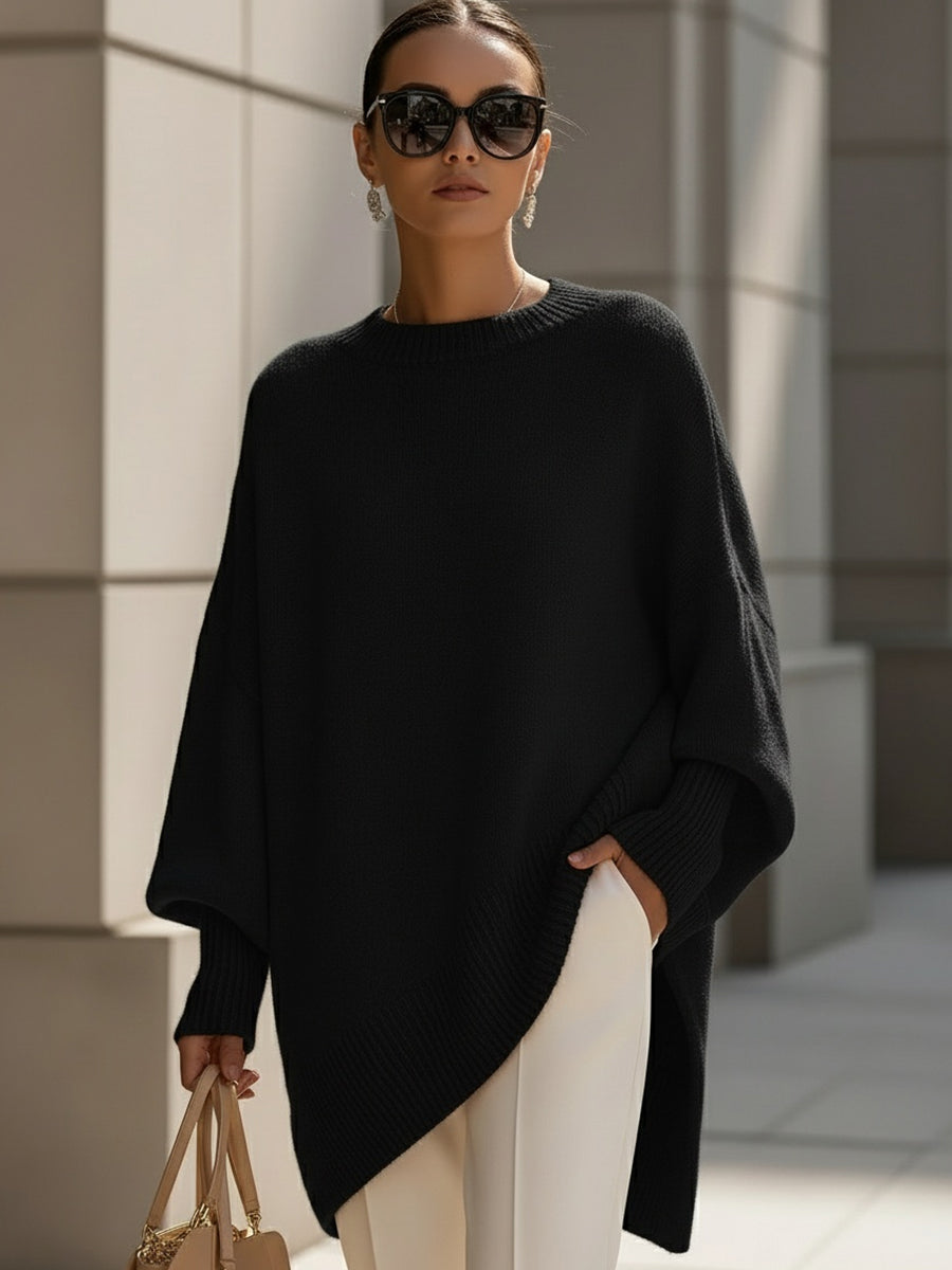 Isolde Oversized Drape Knit Sweater