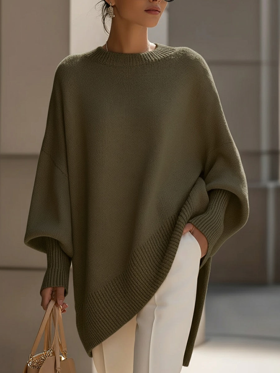 Isolde Oversized Drape Knit Sweater