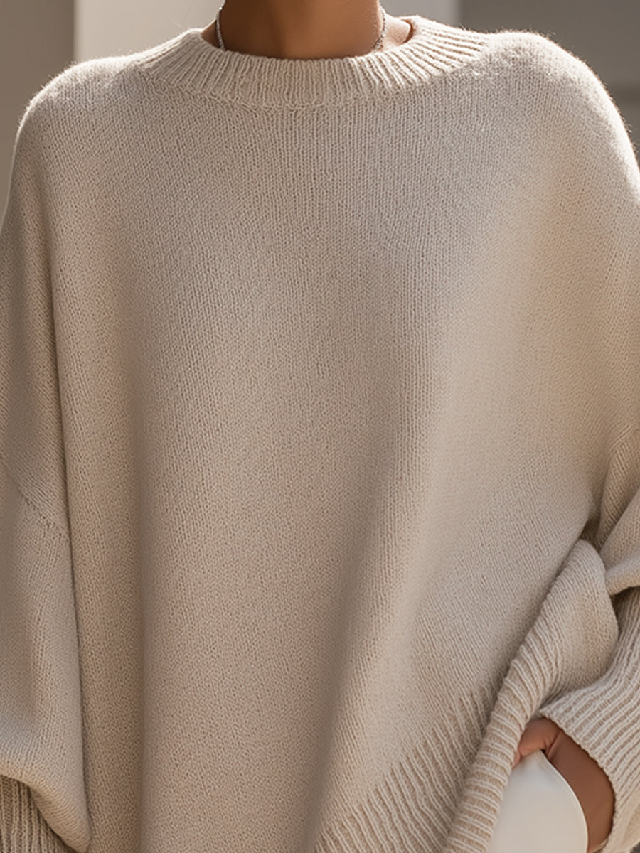 Isolde Oversized Drape Knit Sweater