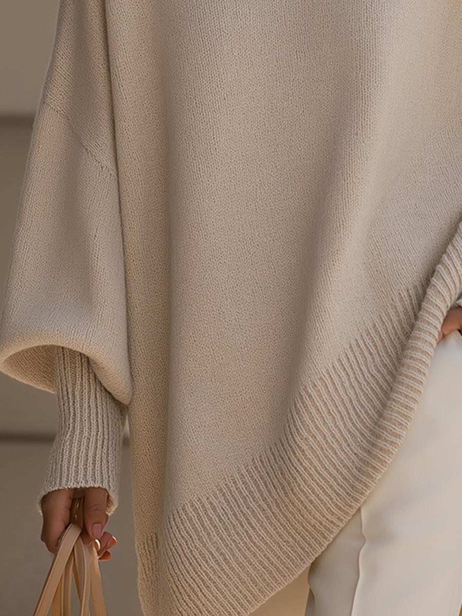 Isolde Oversized Drape Knit Sweater