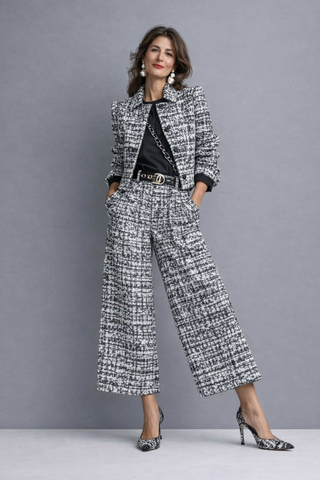 Zyra™ | Elegant Two-Piece Tweed Set