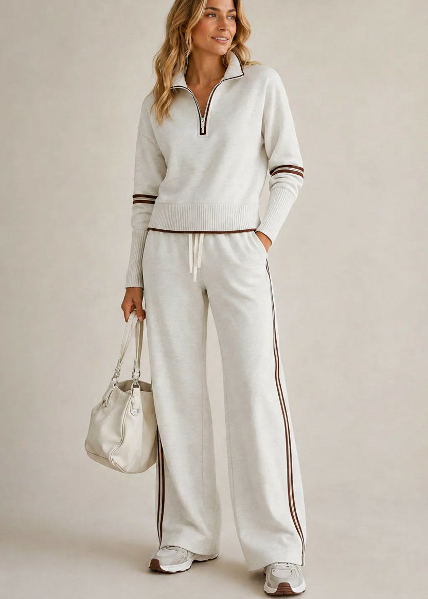 Kate™ Set | Half-Zip Jumper & Wide Leg Trousers